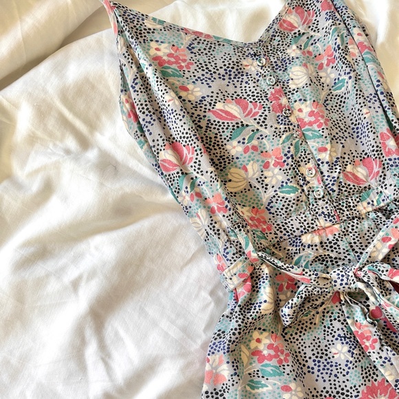 American Eagle Blue and Pink Floral Romper - Picture 2 of 4